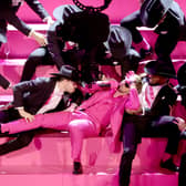 Ryan Gosling performs 'I'm Just Ken' from "Barbie" onstage during the 96th Annual Academy Awards. Image: Getty
