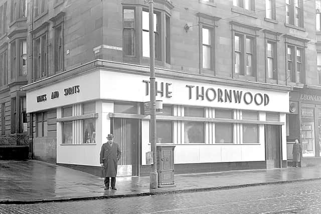 The Thornwood on Dumbarton Road pictured in 1939. The pub looks a little different these days.