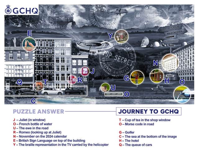 The solution to the puzzle was posted by GCHQ shortly after. Image: GCHQ