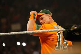 Wrestling legend John Cena. But where does he place in the top 10 list of richest wrestlers ever? Cr. Getty Images