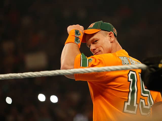 Wrestling legend John Cena. But where does he place in the top 10 list of richest wrestlers ever? Cr. Getty Images