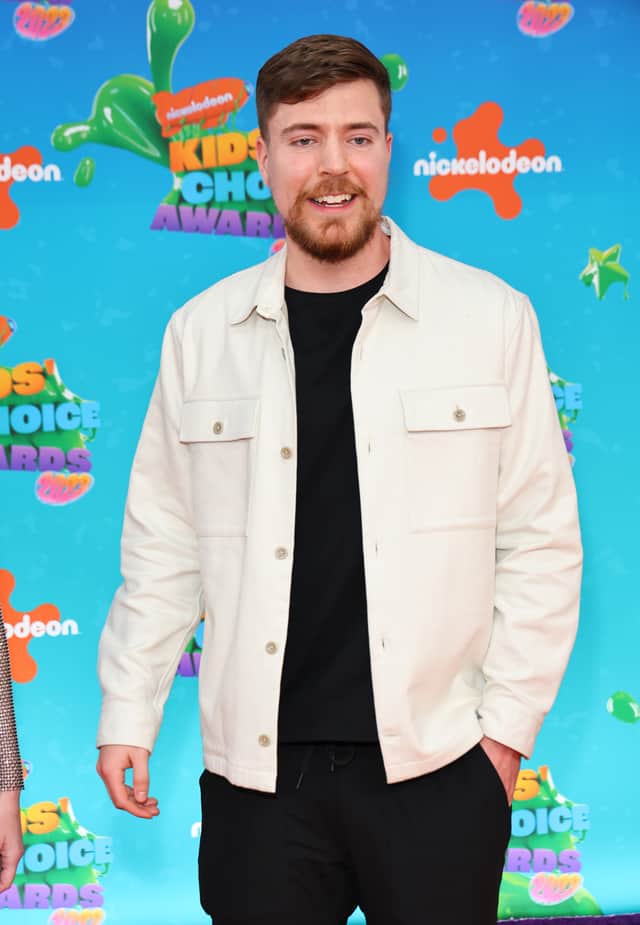 Youtube influencer MrBeast is filming a new reality TV game show called Beast Games, which will air on Prime Video. (Photo by Leon Bennett/Getty Images)