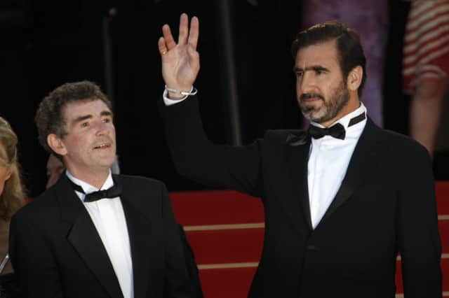 Eric Cantona alongside his Looking For Eric co-star Steve Evets at Cannes Film Festival in 2009. 