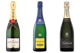Some of the big name champagne brands that are currently available in supermarkets for a discount price.