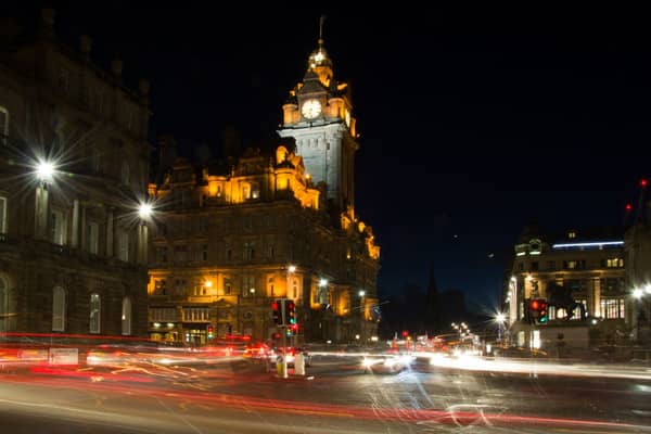 Traffic doesn't always flow freely in Edinburgh.