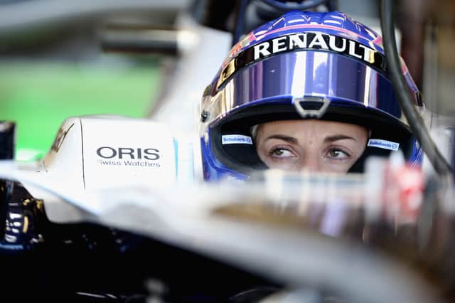 Susie Wolff in the drivers seat. 