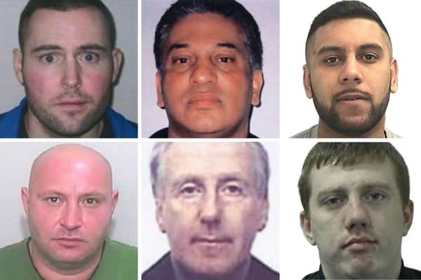Some of Britain's most wanted criminals and suspected criminals.