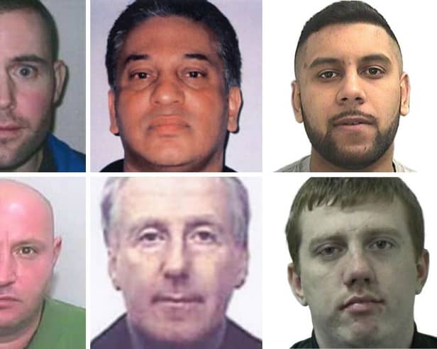 Some of Britain's most wanted criminals and suspected criminals.