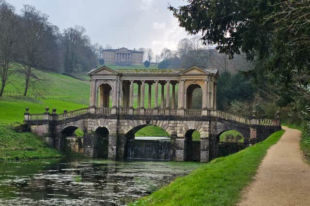 Prior Park Landscape Gardens, Bath. The National Trust park is home to one of only four Palladian bridges in the world.