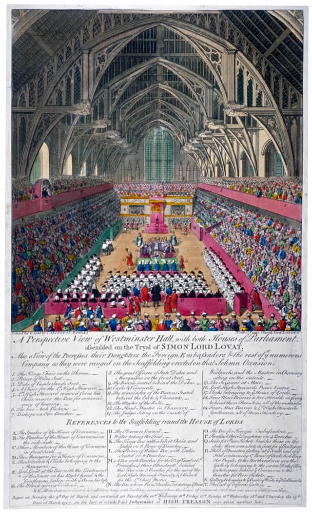 Trial of Lord Lovat, Westminster Hall, London.