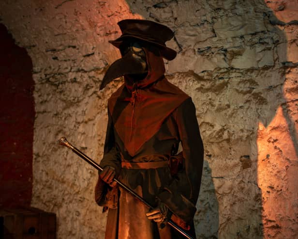 Meet the plague doctor at the daily Medical History Tours at The Real Mary King's Close.