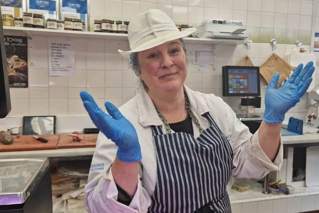 Moya Anderson, at Anderson's Quality Butchers in North Berwick 