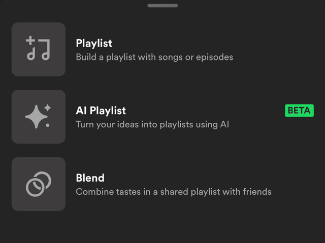 Spotify's AI Playlist tool. 