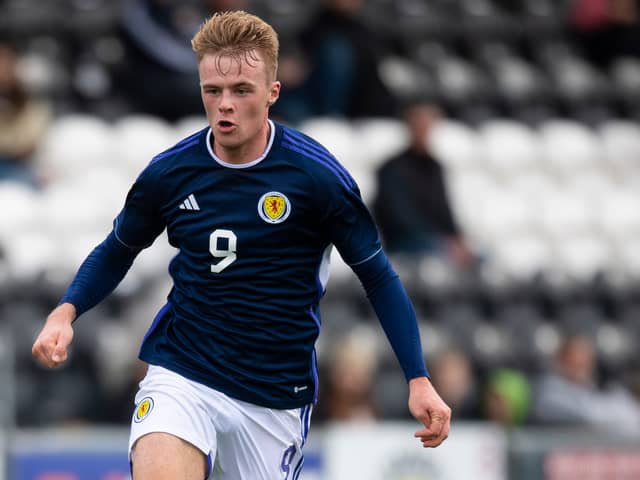 Scotland Under-21s and Bristol City forward Tommy Conway. Cr. SNS Group.