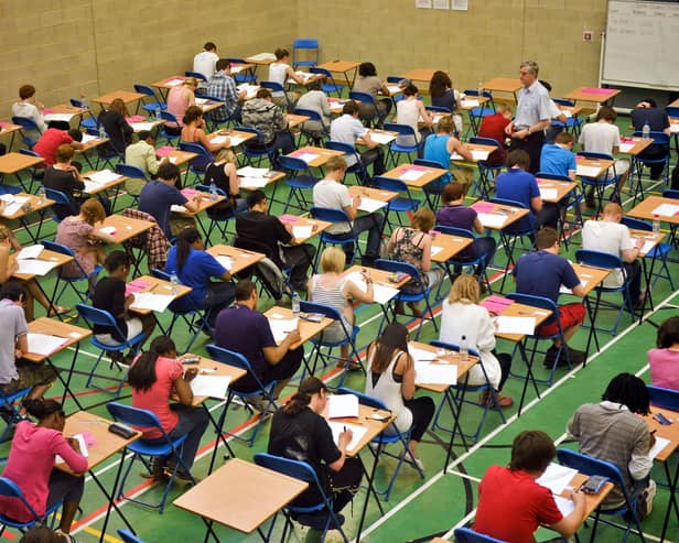Students sitting an exam, as the first assessments start this week. Picture: PA
