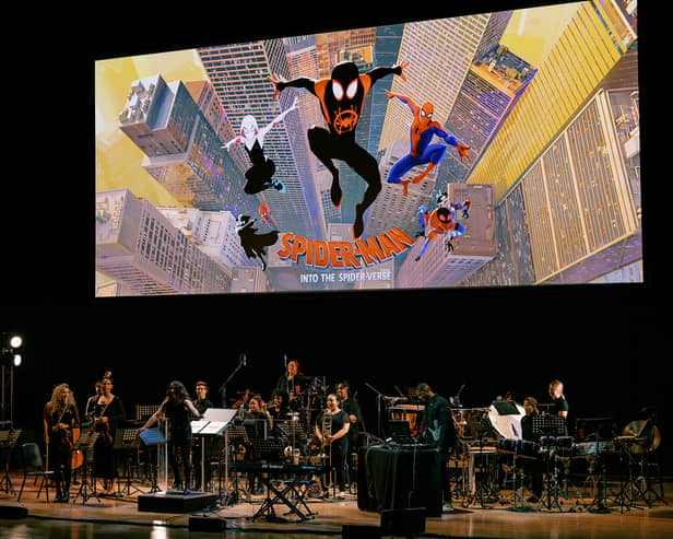 A full orchestra, electronic musicians and turntablists are set to perform the soundtrack to "Spider-Man: Across The Spider-Verse" live in the United Kingdom with a series of performances later in 2024 (Credit: Lightroom Zen)