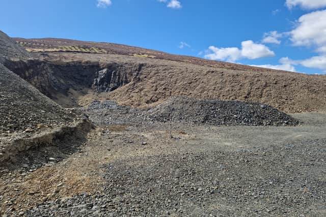 A road has been established in the National Scene Area to support large vehicles heading to and from the conifer plantation site in Stobo Hope 