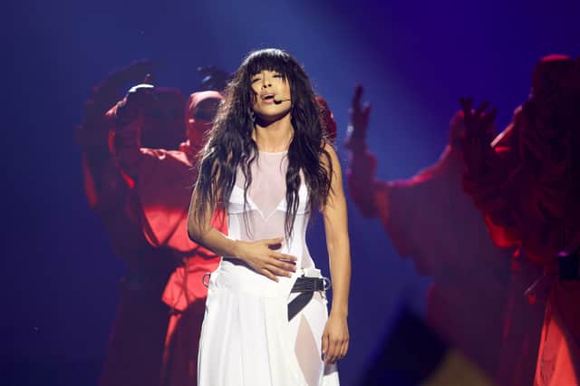 Loreen during Eurovision in 2012 - the first time she won for Sweden. 