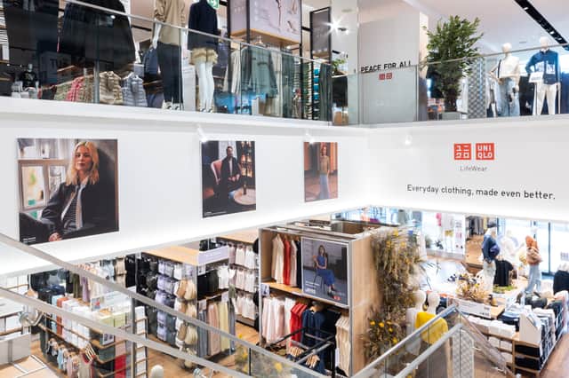 Images of locals who embody Uniqlo's ethos can be seen around store. 