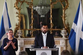 First Minister Humza Yousaf holds a press conference as he announces the SNP will withdraw from the Bute House Agreement. Picture: Jeff J Mitchell/Getty Images