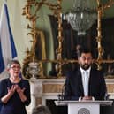 First Minister Humza Yousaf holds a press conference as he announces the SNP will withdraw from the Bute House Agreement. Picture: Jeff J Mitchell/Getty Images
