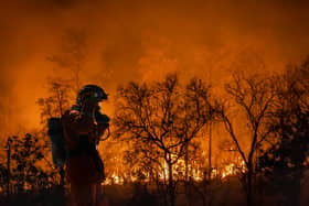 Firefighters battle a wildfire. Picture: Getty Images