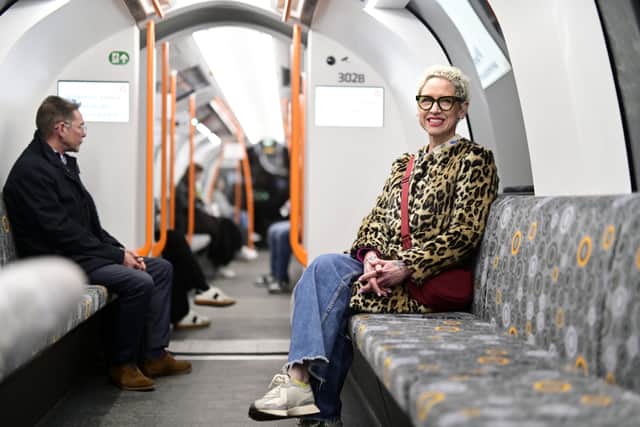 Anna Campbell-Jones in one of the new Glasgow Subway carriages. (Photo by John Devlin/The Scotsman)