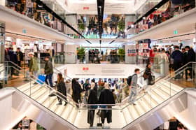 Inside Uniqlo on Princes Street, Edinburgh on opening day. 