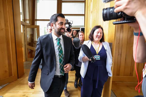 Outgoing First Minister Humza Yousaf departs a SNP group meeting at the Scottish Parliament. Picture: Jeff J Mitchell/Getty Images