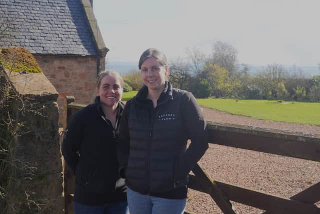 Claire Sloan (left) with her sister Nikki. Both run Ardross Farm and shop in Fife