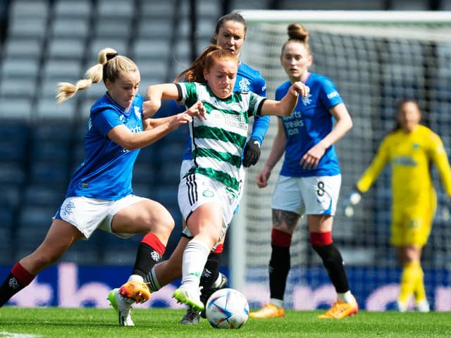Rangers Women and Celtic Women clash at Broadwood this afternoon in a clash that has huge implications on the SWPL title race. Cr. SNS Group.