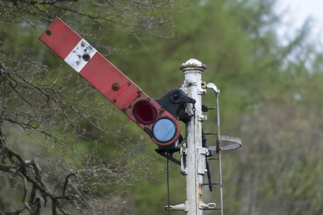 A semaphore signal at Dunkeld Station believed to be around 100 years old. (Photo by Lisa Ferguson/The Scotsman)