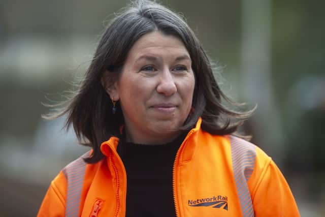 Network Rail Scotland regional asset manager (signalling) Lynsey Hunter said semaphore signalling was still for for purpose on lesser-used lines. (Photo by Lisa Ferguson/The Scotsman)