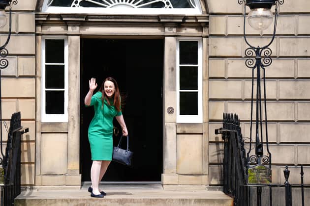 Kate Forbes arrives at Bute House in Edinburgh, after newly appointed First Minister of Scotland John Swinney was sworn in at the Court of Session. Picture: Jane Barlow/PA Wire