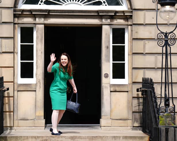 Kate Forbes arrives at Bute House in Edinburgh, after newly appointed First Minister of Scotland John Swinney was sworn in at the Court of Session. Picture: Jane Barlow/PA Wire