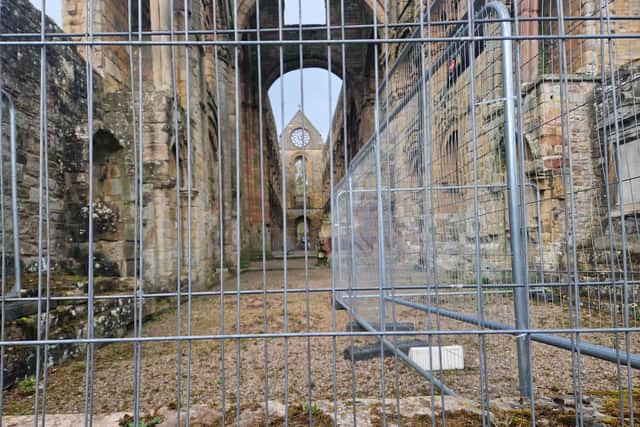 Restrictions remain in place at Jedburgh Abbey. There is, however, access to grounds, visitor centre and shop
