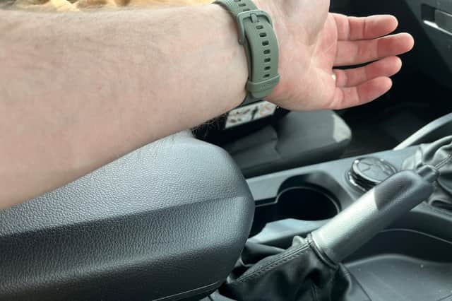 Static electricity between writer Steven Chisholm's arm fluff and the plastic trim was an unexpected problem. Credit: Steven Chisholm