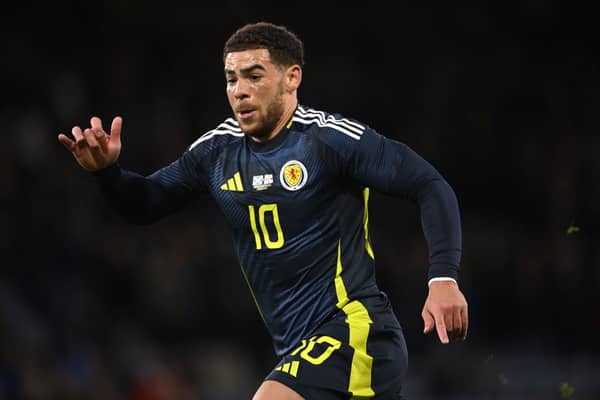 Scotland striker Che Adams has been linked with a move to the English Premier League. Cr. Getty Images.