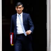 Rishi Sunak leaves 10 Downing Street to take part in the weekly session of Prime Minister's Questions (PMQs) in the House of Commons. Picture: Benjamin Cremel/AFL via Getty Images
