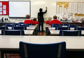 Half-empty classroom