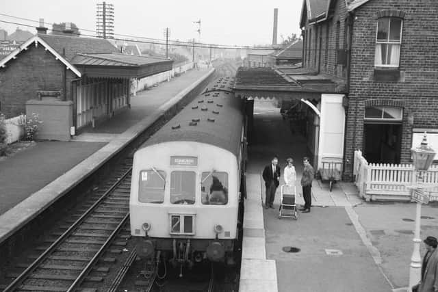 A train at the original Leven station preparing to leave for Edinburgh two months before the line closed to passengers in 1969. (Photo by Norman Turnbull) 