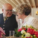 David Muir and Julie Flint-Muir, from Hull, who tied the knot in Gretna Green after being together for 30 years. Picture: Katharine Hay