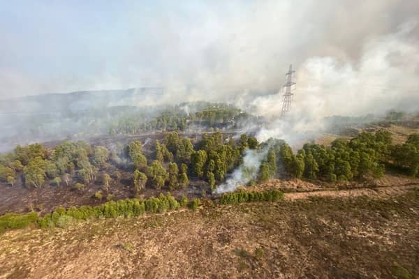 Flames ripped through 11 square kilometres of land, according to the Scottish Fire and Rescue Service 