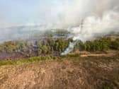 Flames ripped through 11 square kilometres of land, according to the Scottish Fire and Rescue Service 