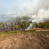 Flames ripped through 11 square kilometres of land, according to the Scottish Fire and Rescue Service 