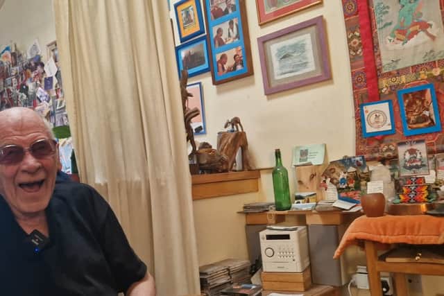 Drimay, at his home, near Samye Ling, where he continues to practice Buddhism