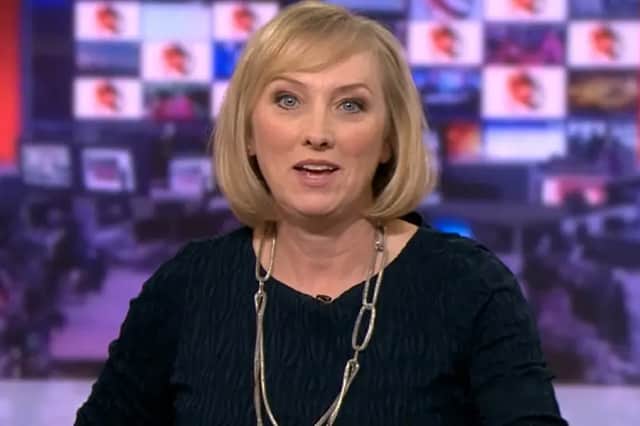 Axed news reader, Martine Croxall, returns to BBC after being let go in controversial merger. Picture: BBC