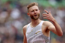 Edinburgh runner Josh Kerr celebrates after winning the Bowerman Mile during the Wanda Diamond League Prefontaine Classic at Hayward Field in Eugene, Oregon. Picture: Steph Chambers/Getty Images