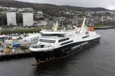 The Glen Sannox returns to the Ferguson Marine shipyard after sea trials. Picture: John Devlin