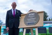First Minister John Swinney officially opens the Levenmouth rail line at Leven Station on Wednesday. (Photo by Lisa Ferguson/The Scotsman)